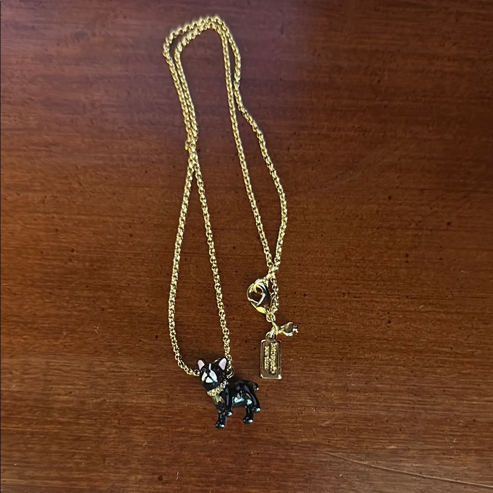 Kate Spade Gold French Bulldog Pendant Necklace